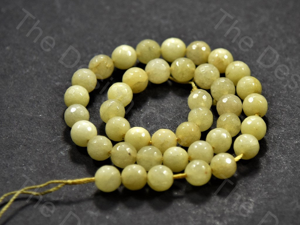 8 mm Yellow Rondelle Jade Quartz Semi Precious Stone (413513646114)