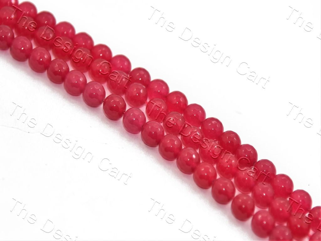 8 mm Rose Red Jade Rondelle Quartz Semi Precious Stone (415443157026)