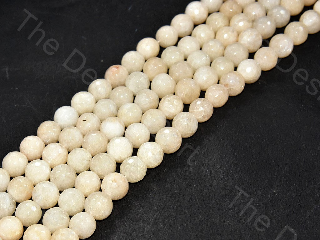 12 mm Off White Jade Quartz Semi Precious Stones | The Design Cart (570210058274)