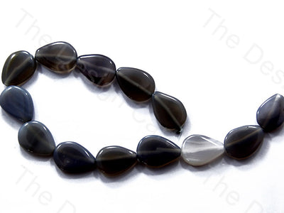 Drop Shaped Smoke Black Natural Agate Stones (1586516459554)