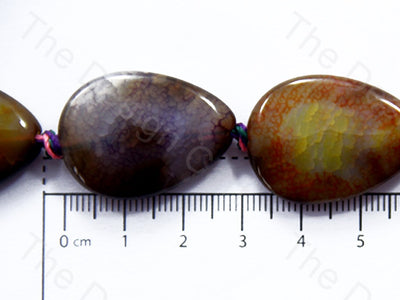 Drop Shaped Black-Brown Natural Agate Stones (1586516525090)