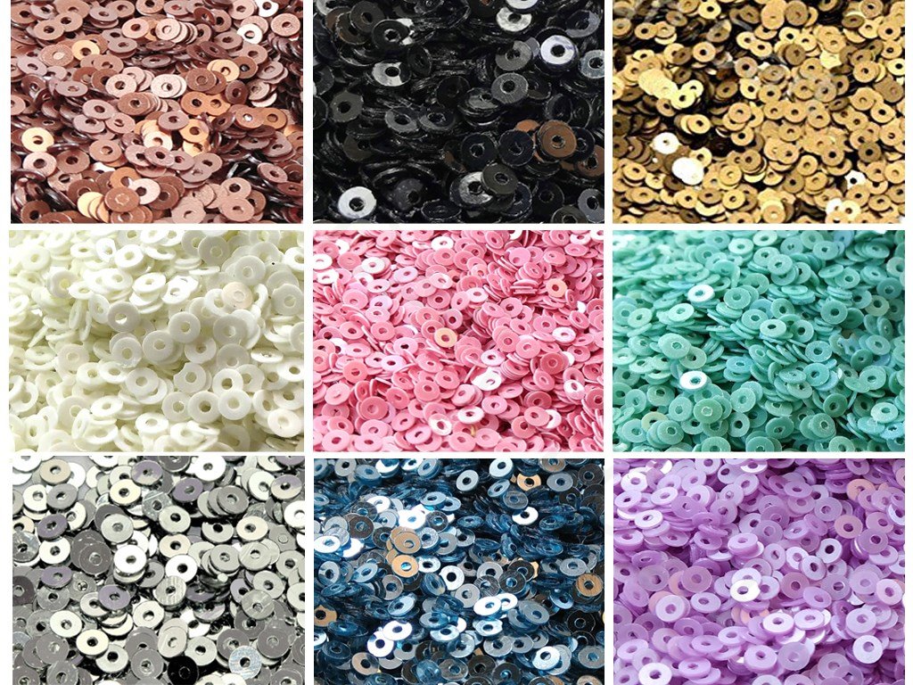 Assorted Pack Of 9 Sequins Combo 7 (1812367278114)