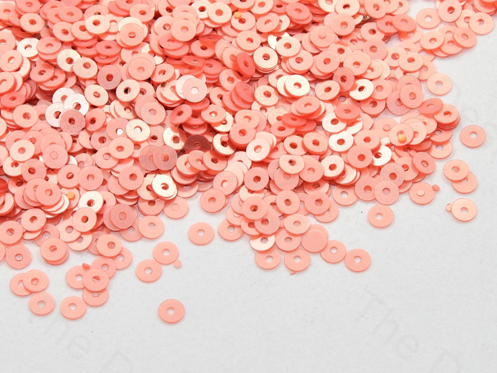 Luster Peach Round Centre Hole Sequins | The Design Cart (526666924066)