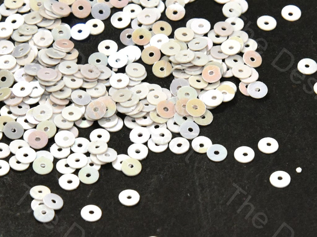 White Rainbow Opaque Centrehole Circular Sequins | The Design Cart (549511954466)