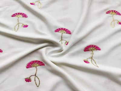 off-white-rayon-fabric-with-embroidered-pink-flowers