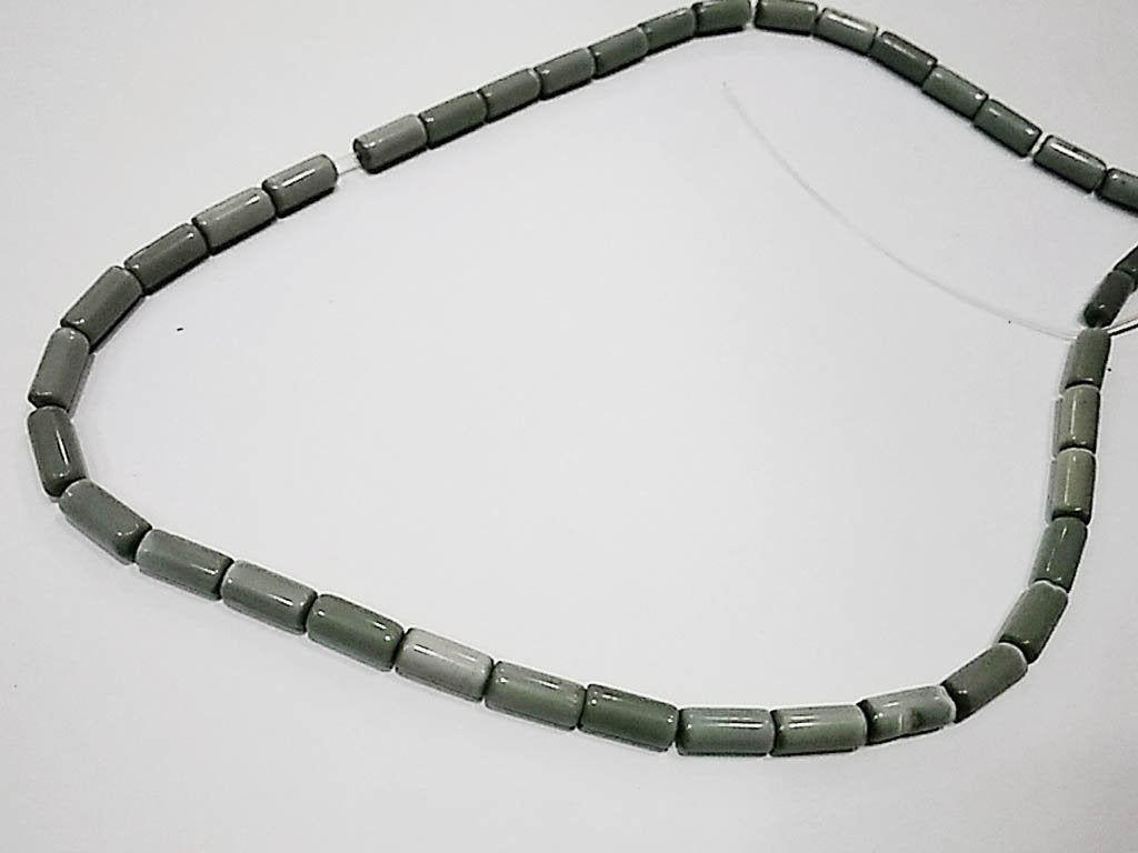 olive-green-opaque-pipe-pressed-glass-beads-4x10-mm