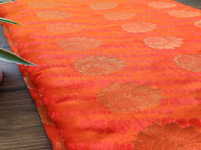 orange-banarsi-silk-fabric-with-golden-butas-1