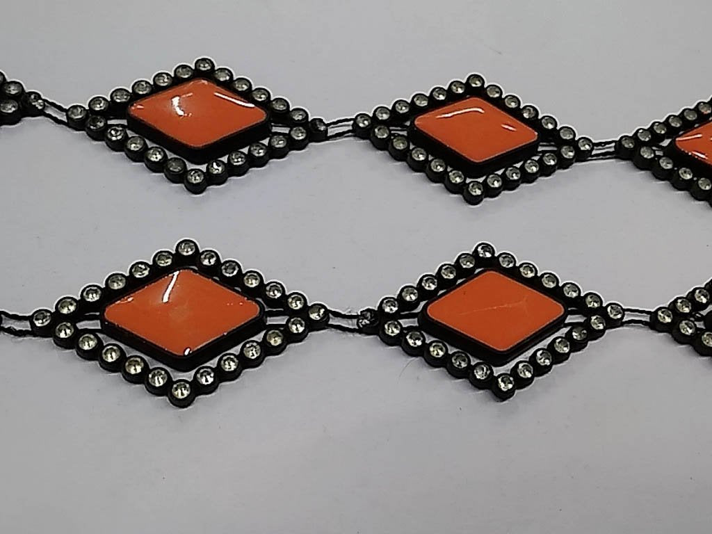 orange-diamond-stone-studded-plastic-lace-with-enamel-fill-35x22-mm