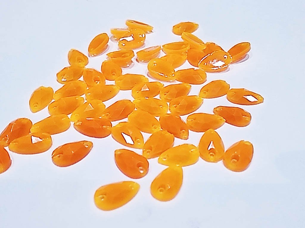 orange-neon-drop-2-hole-plastic-stones-10x6-mm