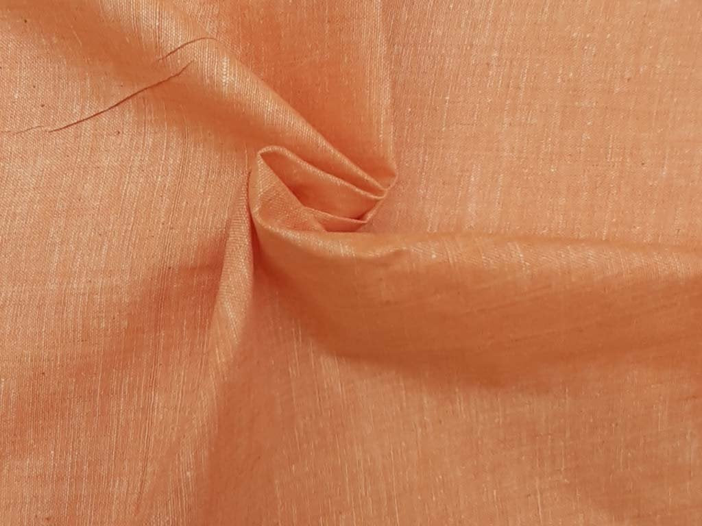 handloom-cotton-matka-bright-orange-colour-blend-fabric
