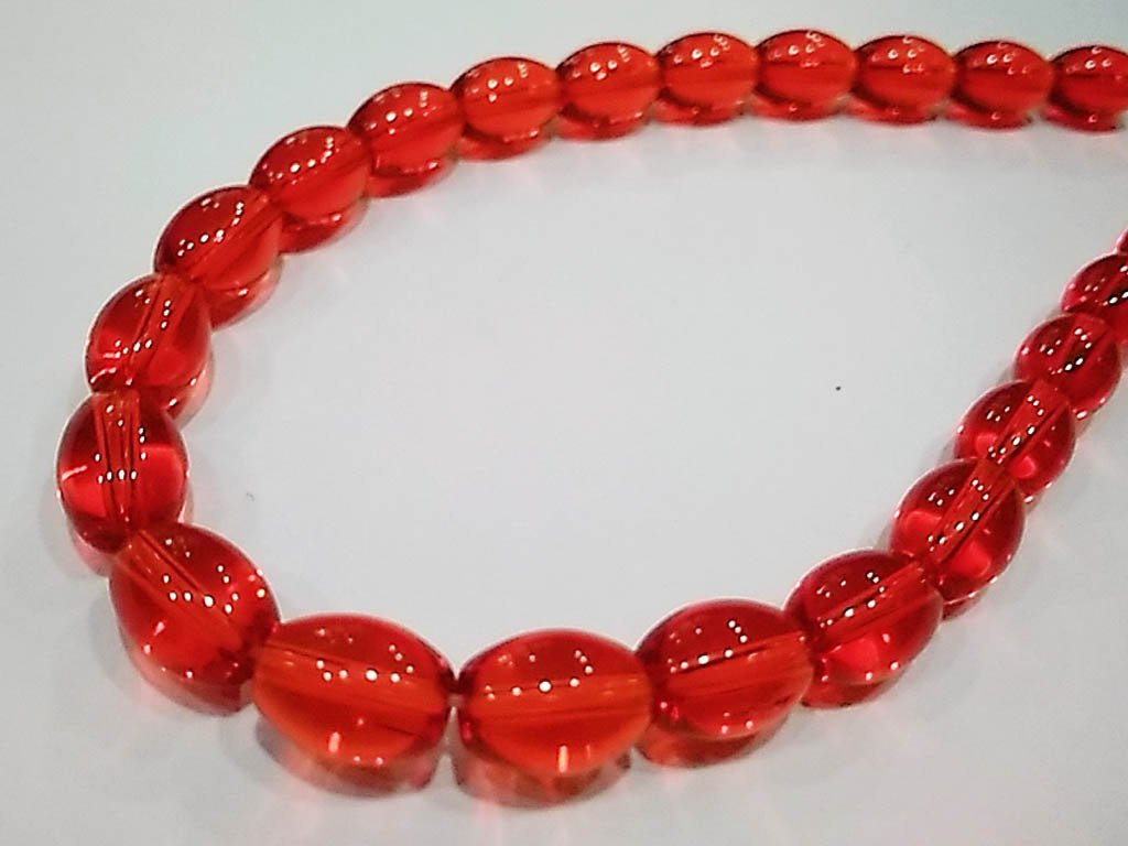 orange-transparent-oval-pressed-glass-beads