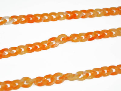 orange-white-circular-acrylic-chains