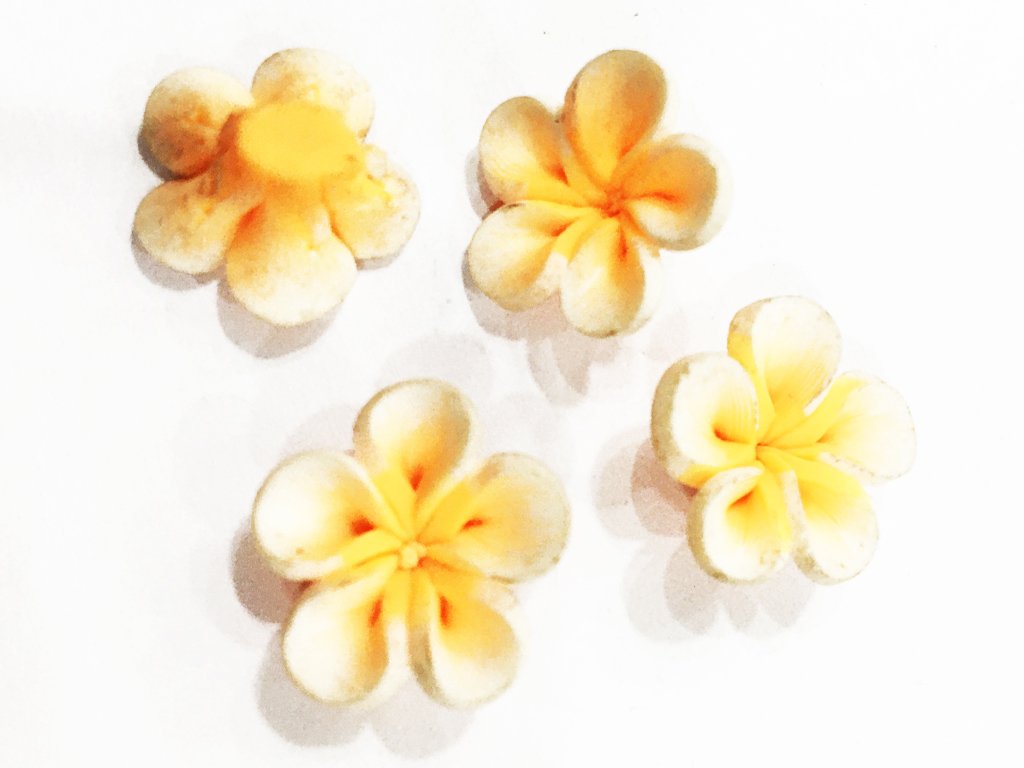 orange-white-flower-rubber-embellishment