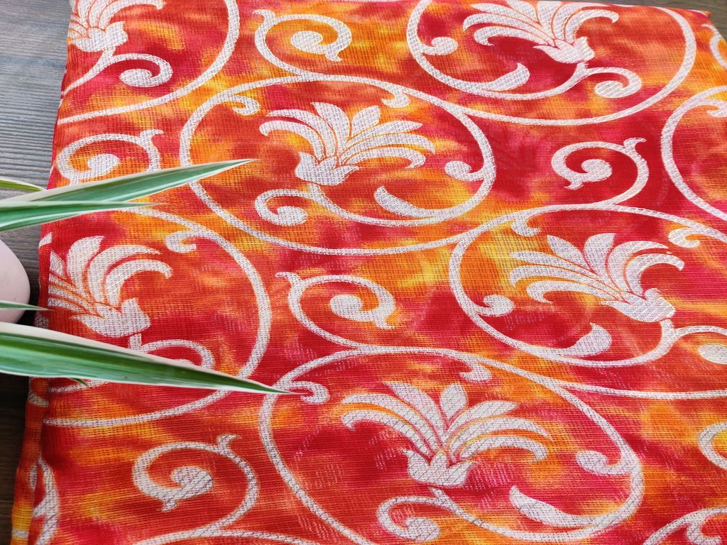 orange-yellow-kota-doria-fabric-with-gold-foil-print