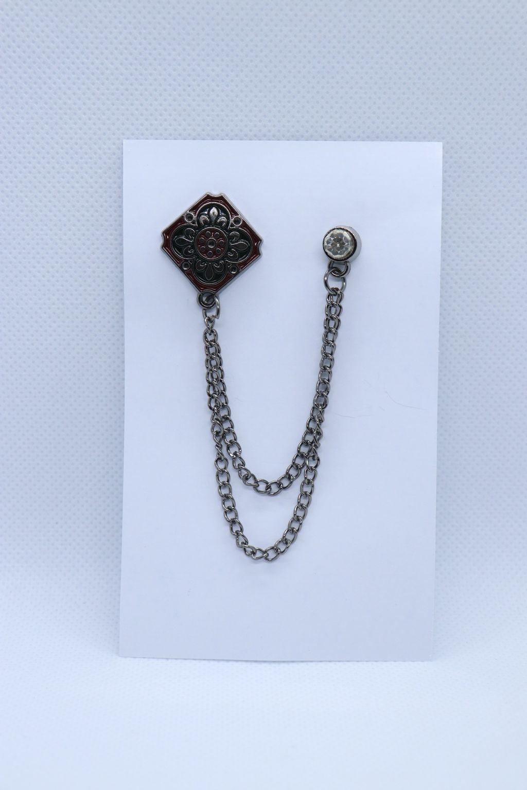 oxidised-diamond-flower-design-metallic-brooch
