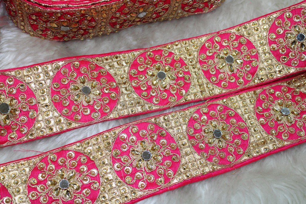 pink-embroidery-and-stone-work-lace