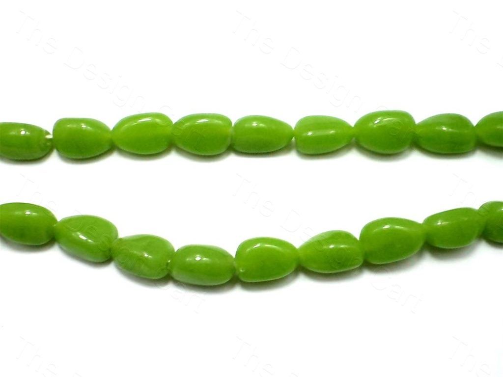 Fire Polished Green Tumble Glass Beads (1616170352674)