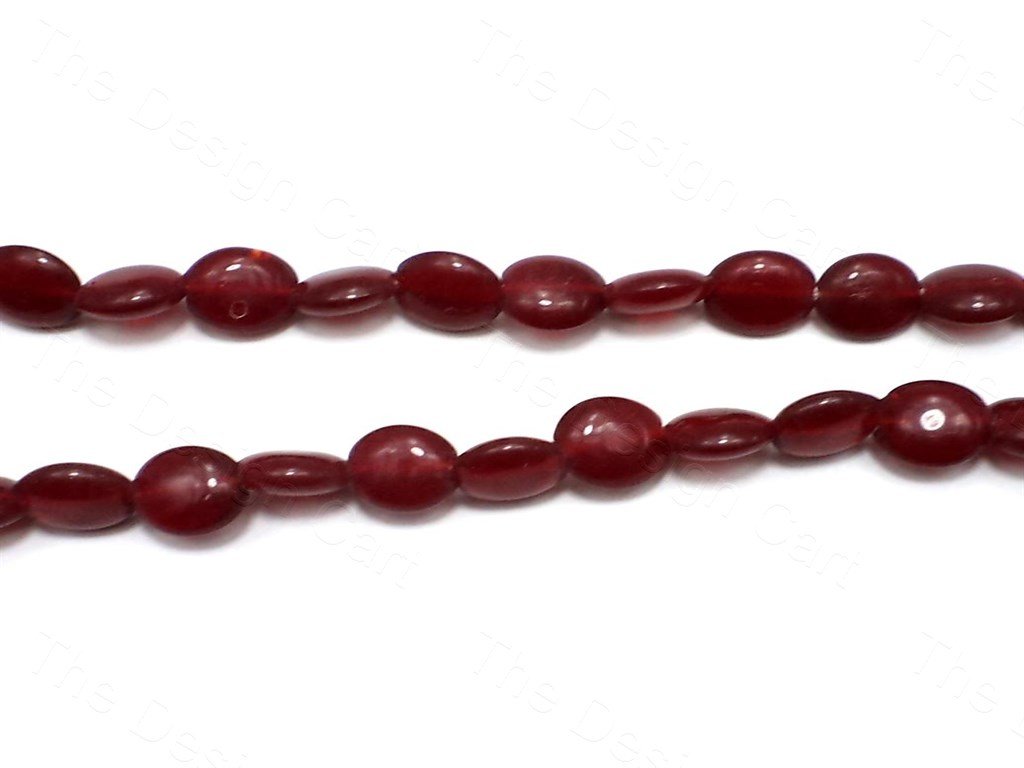 Fire Polished Red Disc Glass Beads (1616170614818)