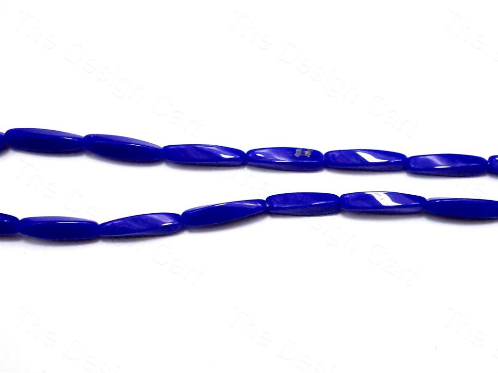 Fire Polished Blue Oval Glass Beads (1616171204642)