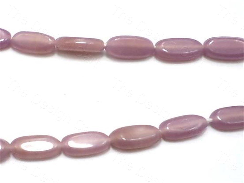 Fire Polished Purple Oval Glass Beads (1616171499554)