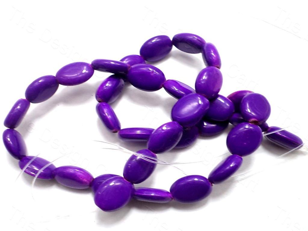 Purple Oval Glass Beads (1616172089378)