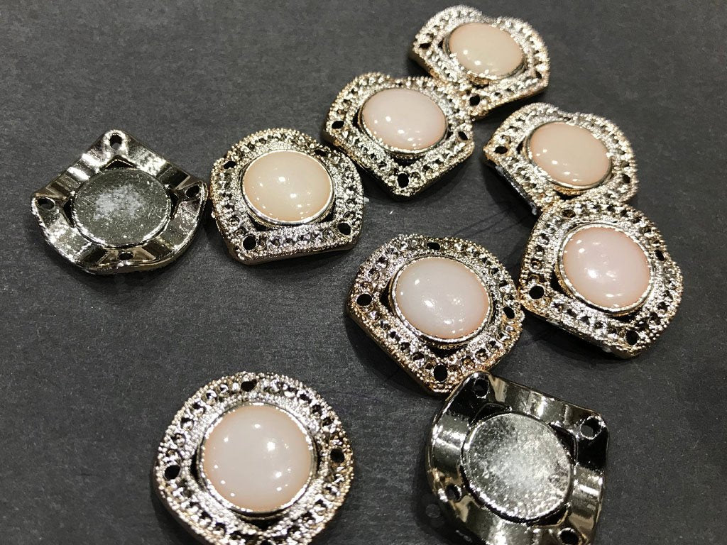 peach-square-plastic-stone-with-ccb-frame-enamel-fill-23-mm
