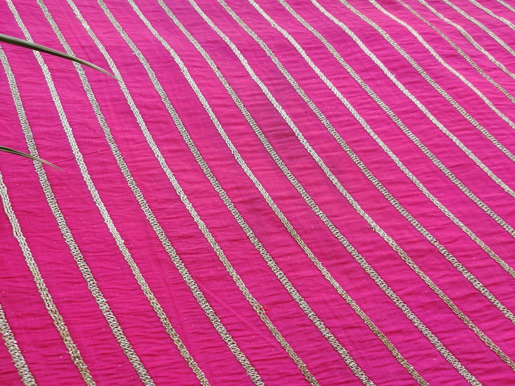 pink-chanderi-dori-tucks-fabric