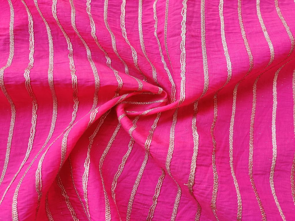 pink-chanderi-dori-tucks-fabric