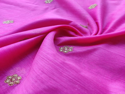 pink-chanderi-fabric-with-embroidered-golden-flowers-all-over