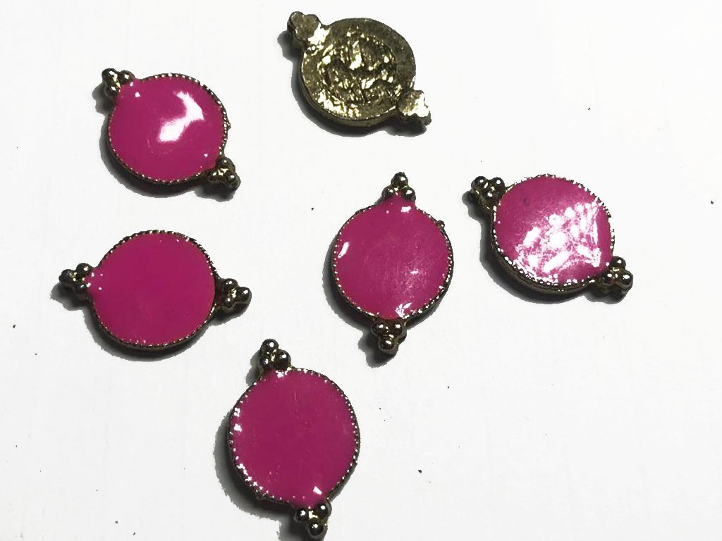 pink-circular-2-hole-metal-embellishment-with-enamel-15x24-mm