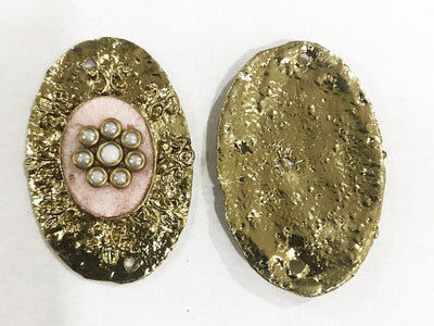 pink-oval-enamel-fill-kundan-work-metal-embellishment-40x25-mm