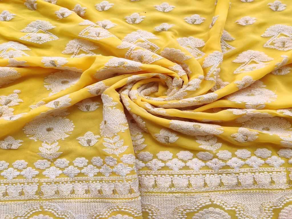 pure-yellow-georgette-with-white-lakhnavi-embroidery