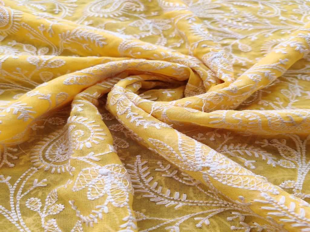 pure-yellow-georgette-with-white-lakhnavi-work-allover