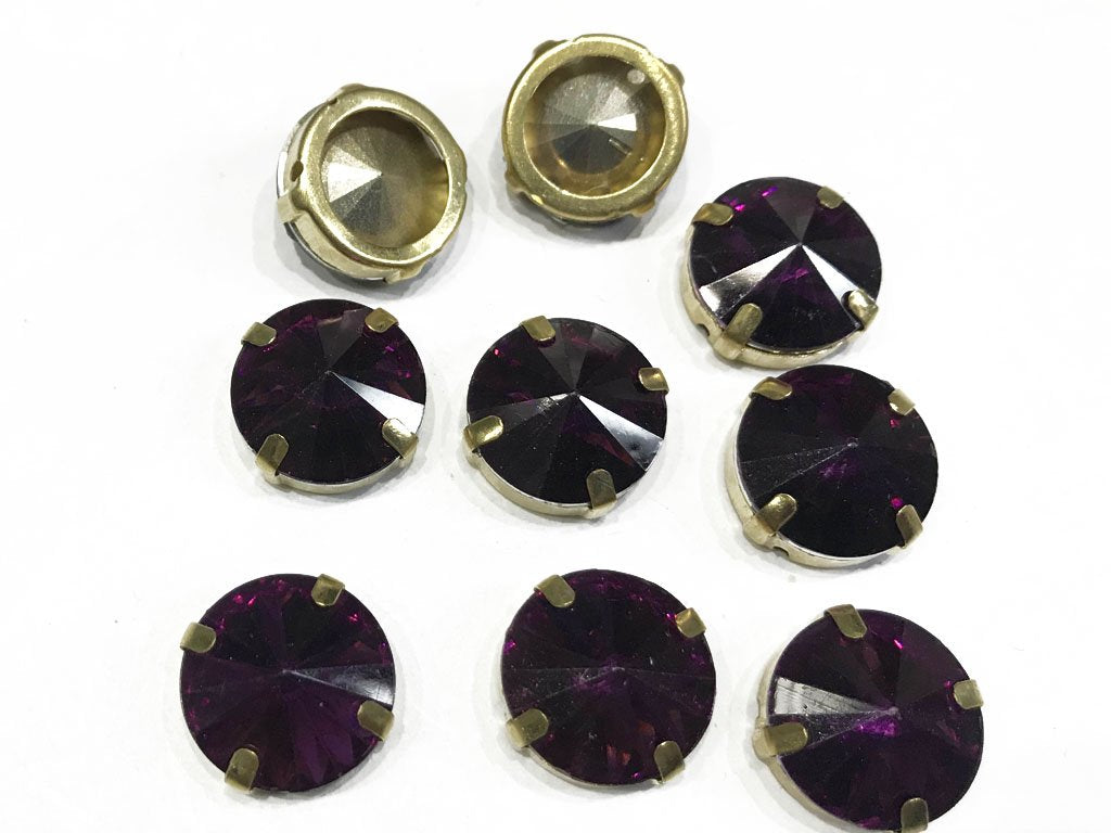 purple-circular-resin-stones-with-catcher-16-mm