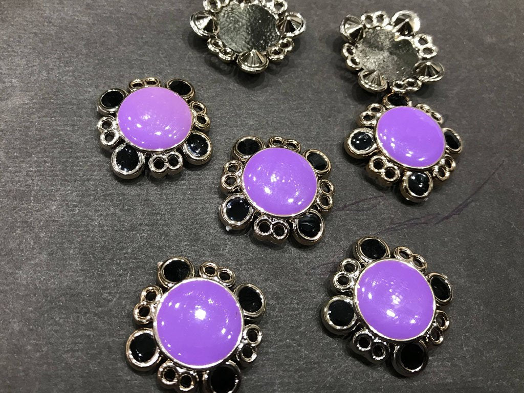 purple-square-plastic-stone-with-ccb-frame-enamel-fill-30-mm