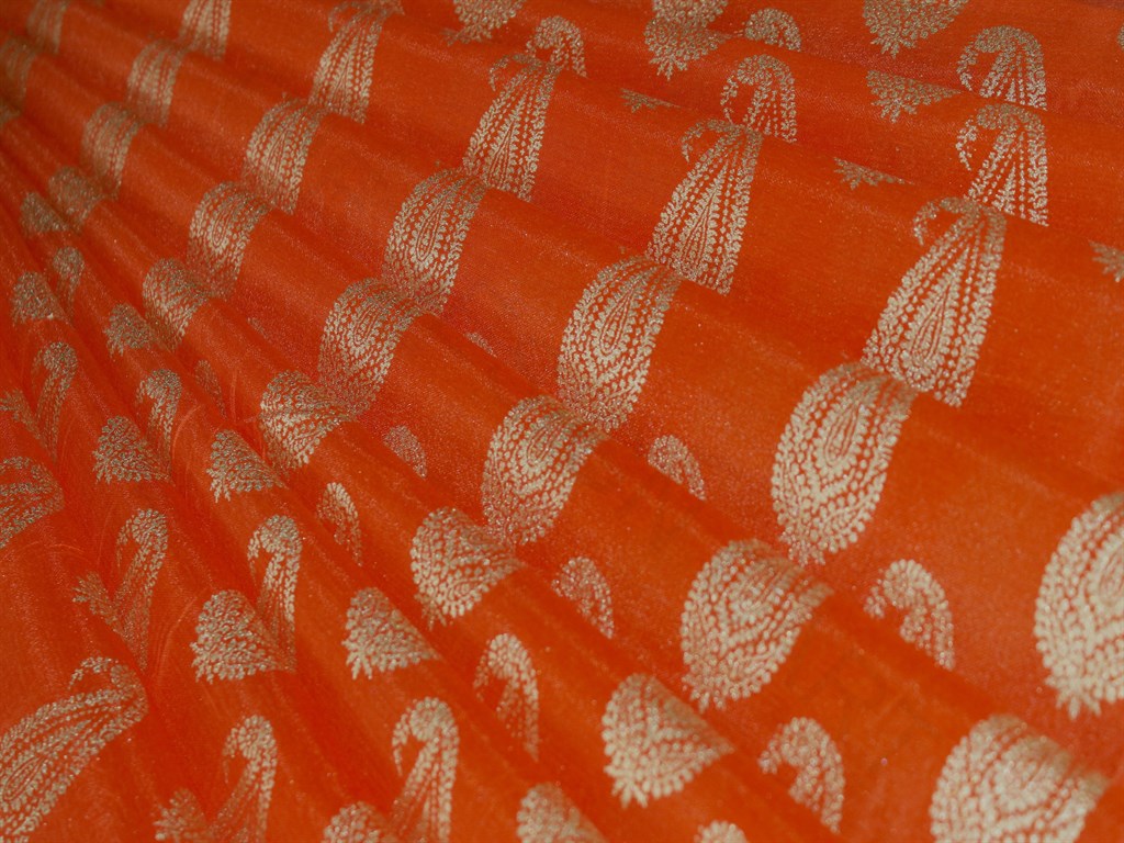 orange-paisley-polyester-chanderi-fabric-d42-dornggold-ch
