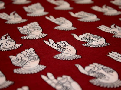 maroon-hands-print-design-cotton-fabric-rpd31-mb-c