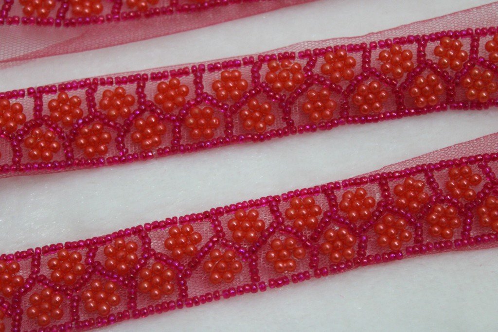 red-floral-pearl-handwork-lace