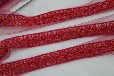 red-floral-pearl-handwork-lace
