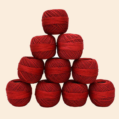 red-crochet-cotton-threads