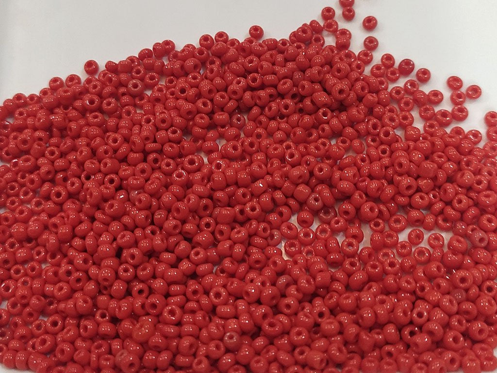 red-opaque-round-rocaille-seed-beads