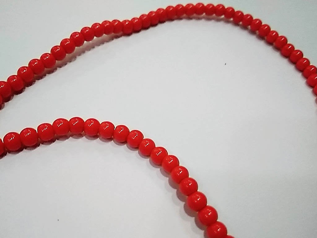 red-opaque-spherical-pressed-glass-beads