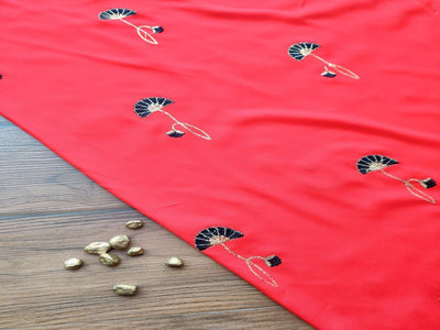 red-rayon-fabric-with-black-golden-floral-embroidery-all-over