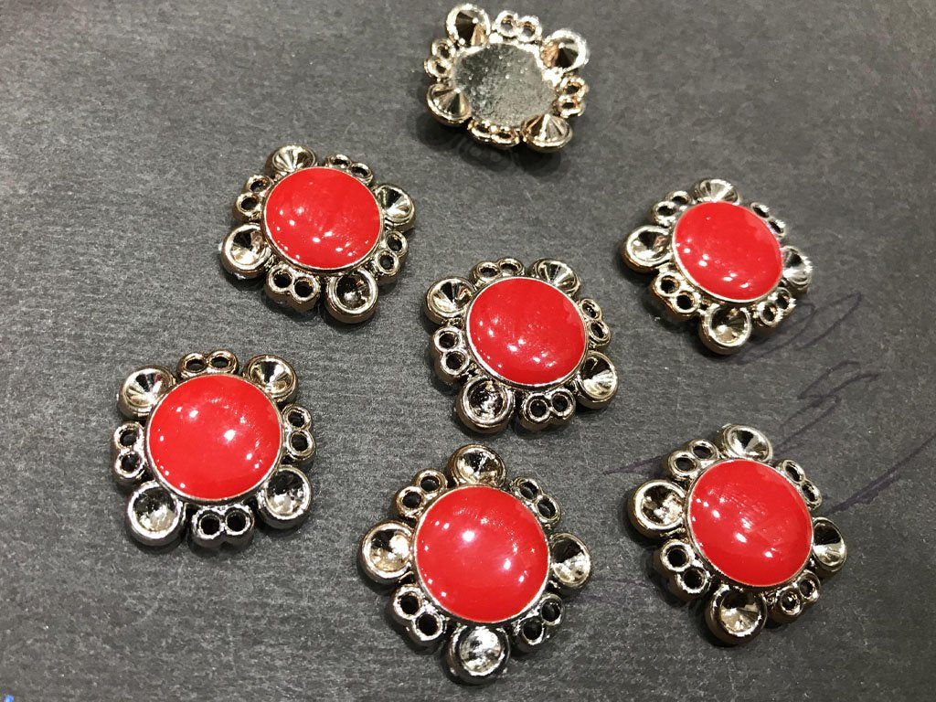 red-square-plastic-stone-with-ccb-frame-enamel-fill-21-mm