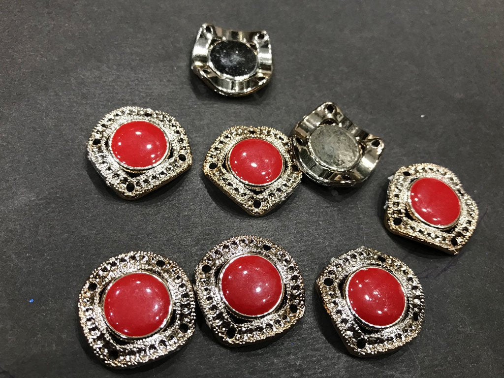 red-square-plastic-stone-with-ccb-frame-enamel-fill-23-mm