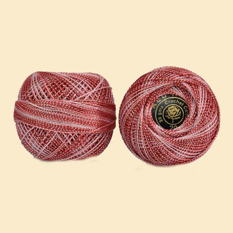 red-and-baby-pink-color-lurex-metallic-crochet-cotton-thread-size-20