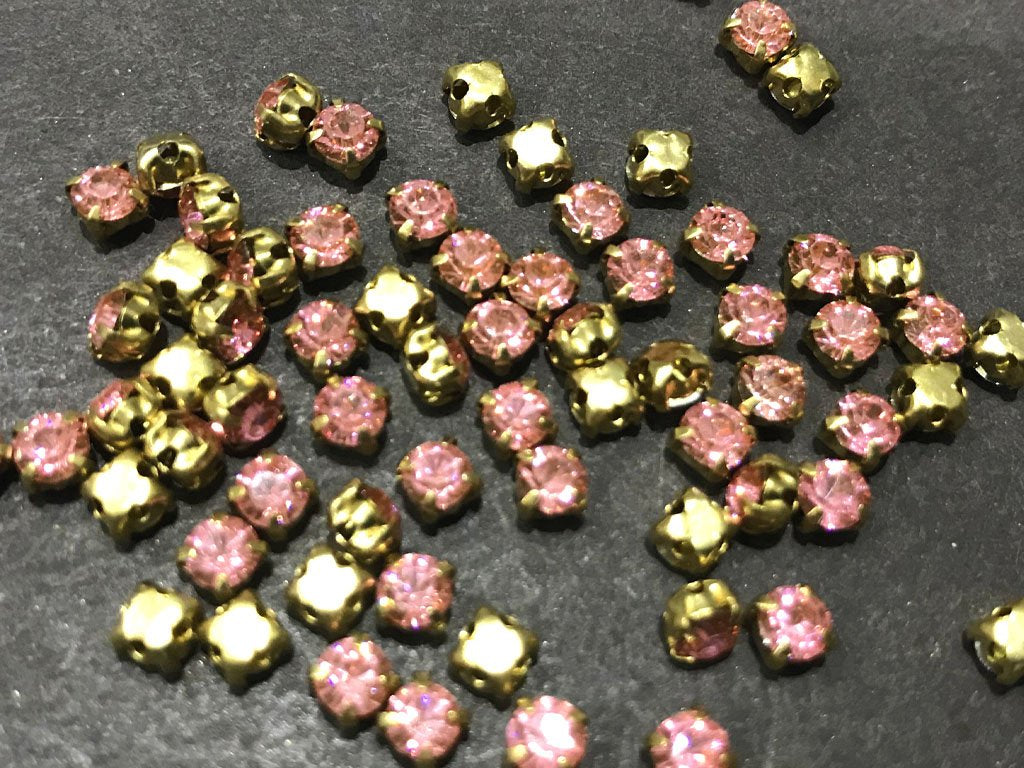 rose-pink-circular-resin-stones-with-catcher-16ss-4-mm