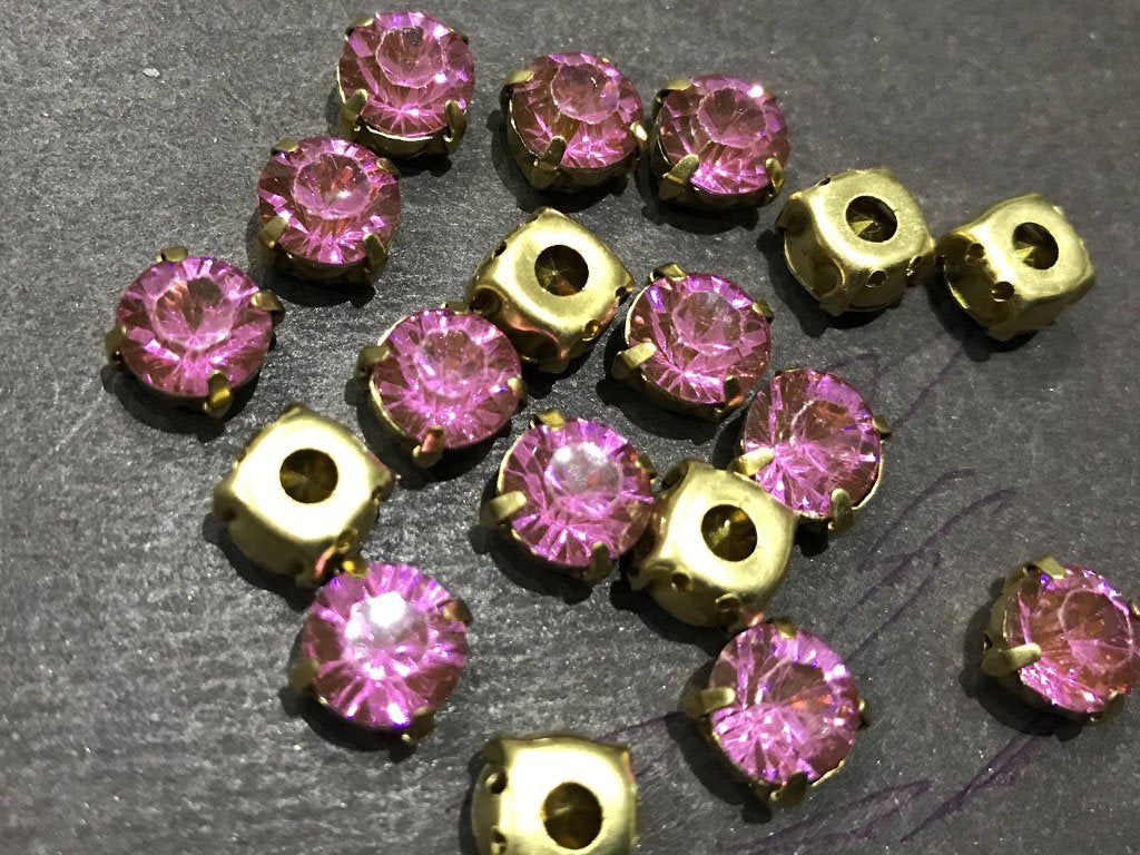 rose-pink-circular-resin-stones-with-catcher-8-mm