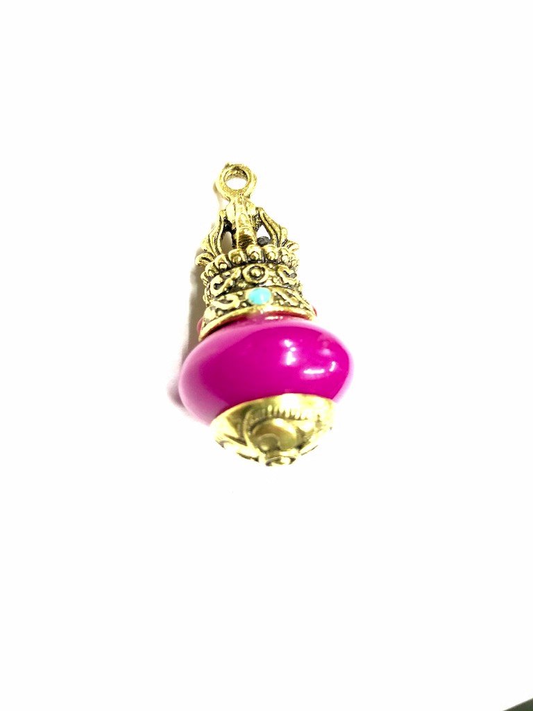 round-magenta-pendant-with-metal-cap