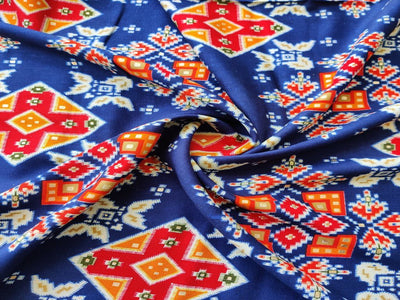 royal-blue-golden-foil-traditional-printed-rayon-fabric